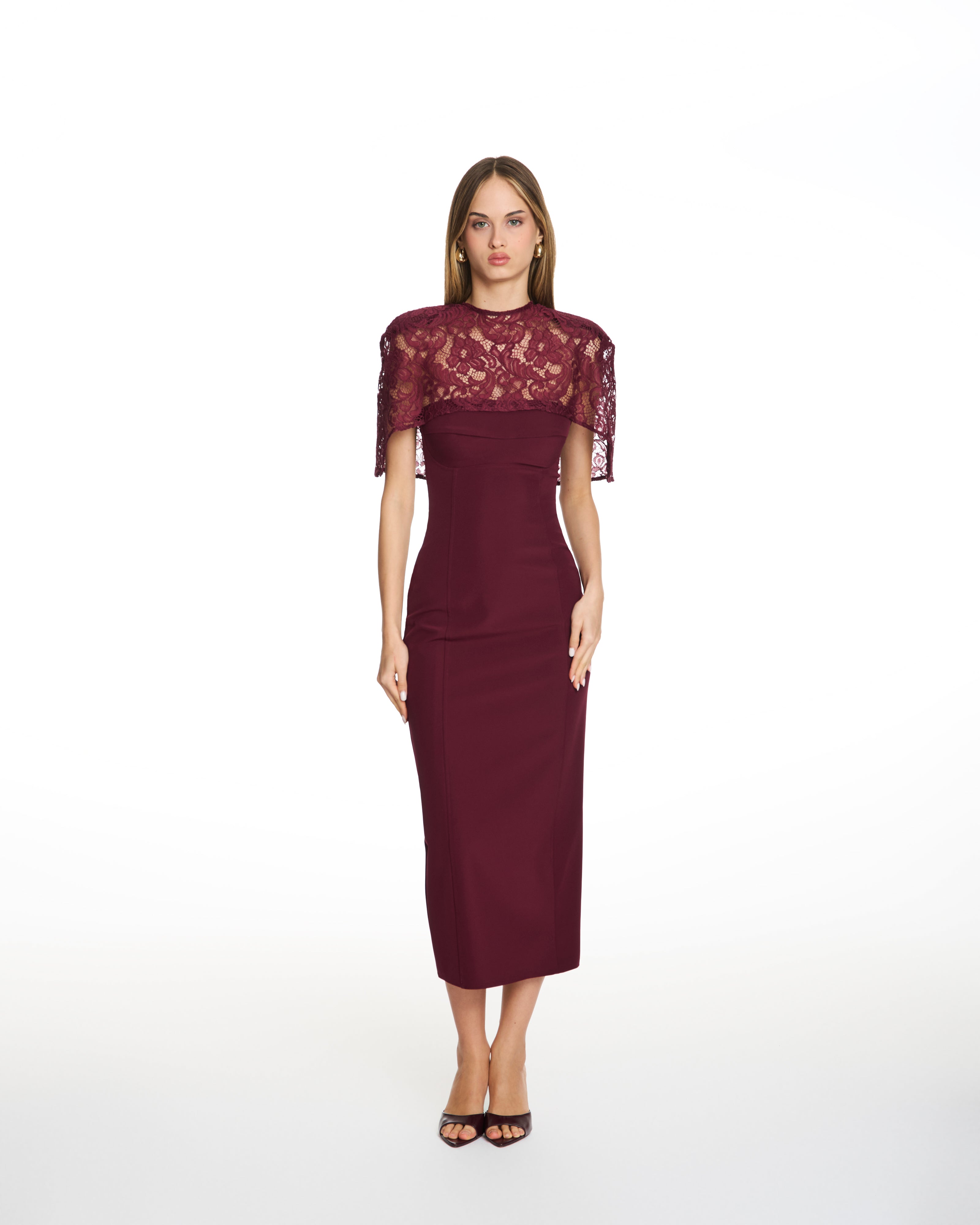 maroon lace midi dress Buy Roman Burgundy Red Corded Lace Midi Dress from Next USA