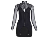 AXEL113 x GRAMA Backstage Mini Black Dress