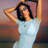Teonie Mini Mesh Baby Blue Dress