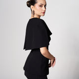 Scarlet Black Cape Top