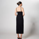 Tess Black Midi Dress