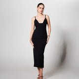 Tess Black Midi Dress