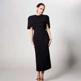 Margot Midi Cape Dress