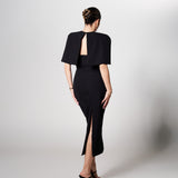 Margot Midi Cape Dress