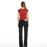 Gia Ruched Red Top