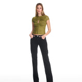 Gia Ruched Pistachio Top