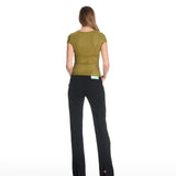 Gia Ruched Pistachio Top
