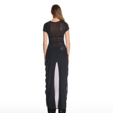 Gia Ruched Black Maxi Top/Dress
