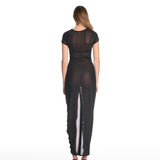 Gia Ruched Black Maxi Top/Dress