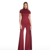 Grace Mesh Burgundy Top