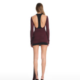 Kiana Knit Plum Mini Dress