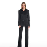 Melanie Satin Black Shirt