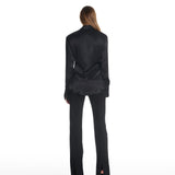 Melanie Satin Black Shirt