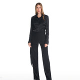 Vittoria Satin Black Pants