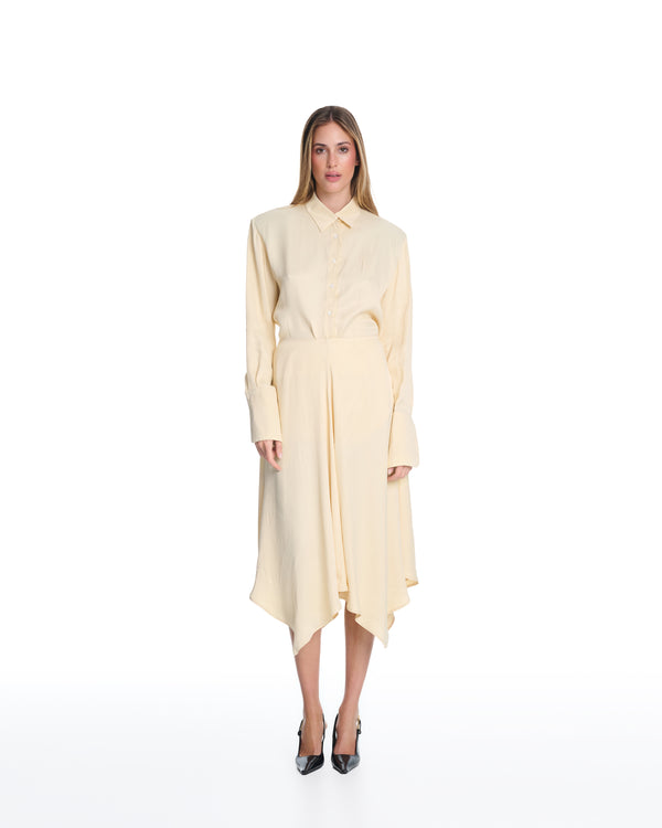 Jane Asymmetric Butter Skirt