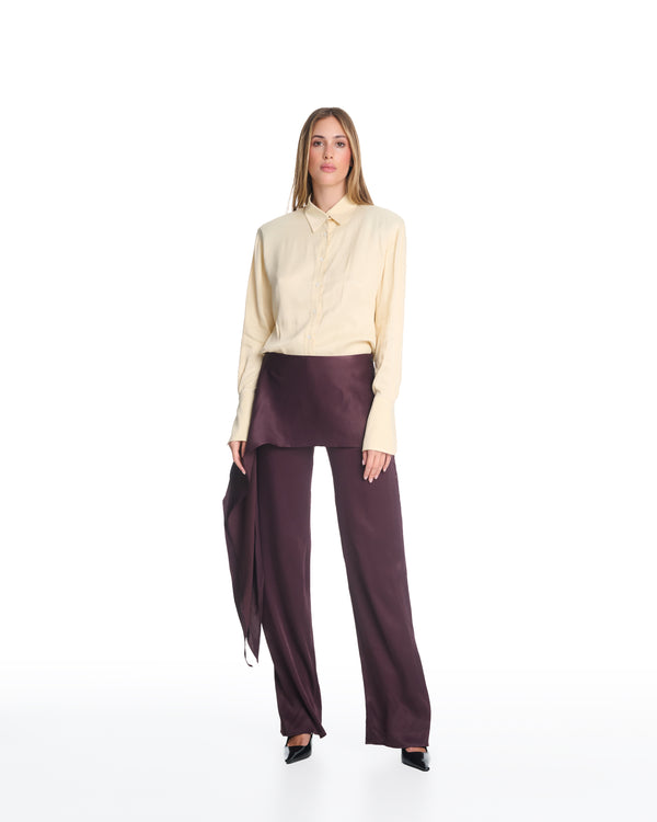 Vittoria Satin Plum Pants