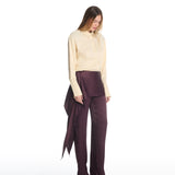 Vittoria Satin Plum Pants