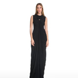 Jackie Draped Black Dress