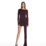Tina Draped Mini Shimmer Dress