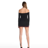 Saige Knit Black Mini Dress