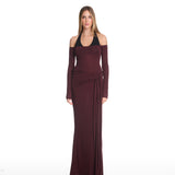Saige Knit Plum Long Dress
