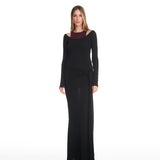 Kiana Knit Black Long Dress