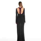 Kiana Knit Black Long Dress