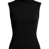 Soft Sculpt Black Mock Neck