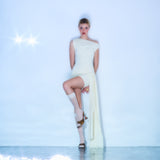 Tina Draped Mini Butter Yellow Dress