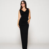 Second Skin Black Draped Dress