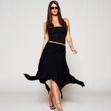 Silk Soft Asymmetric Skirt