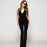 Silk Soft Black Draped Top