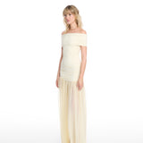 Selina Long Mesh Butter Dress
