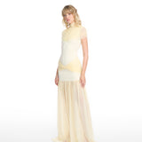 Grace Mesh Long Butter Dress