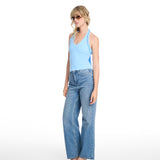 Hyuna Twisted Baby Blue Top
