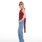 Sumi One Shoulder Burgundy Top