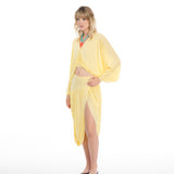 Dune Draped Yellow Skirt