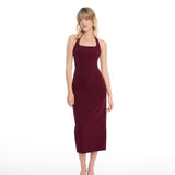 Jennie Burgundy Midi Dress