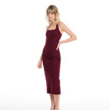 Jennie Burgundy Midi Dress