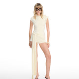 Tina Draped Mini Butter Shorts