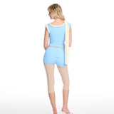 Micro Baby Blue Foldover Shorts