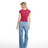 Gia Ruched Plum Top