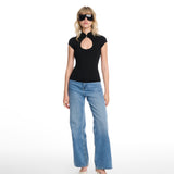 Khy Cut Out Black Top