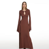 Dawn Brown Cut Out Dress