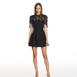 Nova Black Lace Mini Dress