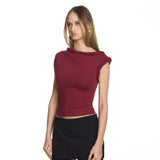 Tiana Twisted Burgundy Top