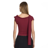 Tiana Twisted Burgundy Top