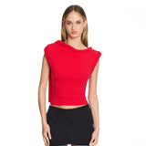 Tiana Twisted Red Top