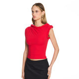 Tiana Twisted Red Top