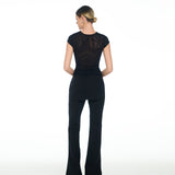 Gia Ruched Black Top